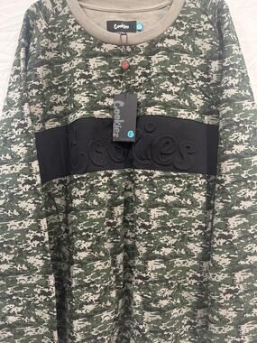 Cookies Mens 3XL Heavyweight Sweatshirt Digi Camouflage Print Raised Logo